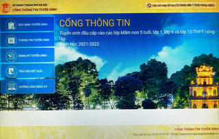 Thông tin về việc tuyển sinh trực tuyến vào lớp 1 năm học 2021 - 2022 tại Hà Nội