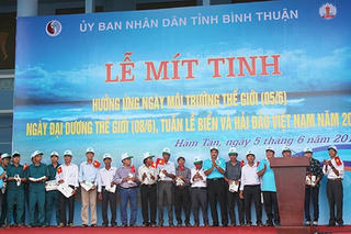 Bình Thuận mít tinh hưởng ứng Ngày Môi trường thế giới