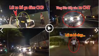[VIDEO] Tài xế ‘điên cuồng’ rồ ga đâm CSCĐ rồi xuống xe bỏ chạy