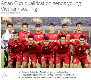 FIFA khen ngợi sự thăng tiến của bóng đá Việt Nam
