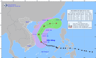 Bão số 9 giật trên cấp 17, cách Bình Định - Phú Yên khoảng 270km