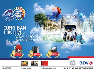 20 năm thẻ BIDV – Cùng bạn thực hiện ước mơ