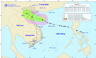Bão số 2 cách bờ biển Thái Bình-Nghệ An 450 km