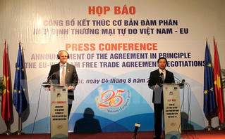 Kết thúc đàm phán Hiệp định Thương mại tự do Việt Nam - EU