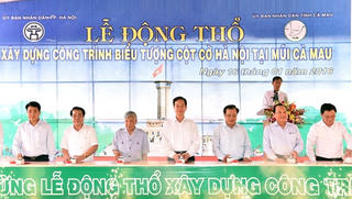 Khởi công xây dựng biểu tượng Cột cờ Hà Nội tại mũi Cà Mau