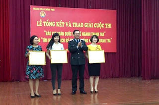 Trao giải thưởng 2 cuộc thi về ngành Thanh tra
