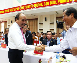 Thủ tướng Chính phủ Nguyễn Xuân Phúc gặp mặt các cán bộ lãnh đạo tỉnh Quảng Nam