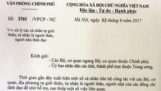 Thủ tướng yêu cầu xử lý nghiêm cá nhân tự nhận là người nhà lãnh đạo