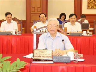 Tổng Bí thư, Chủ tịch nước chủ trì buổi làm việc với Ban Thường vụ Thành ủy Hà Nội