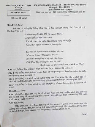 Hà Nội thi thử THPT Quốc gia 2017: Đề thi không khó