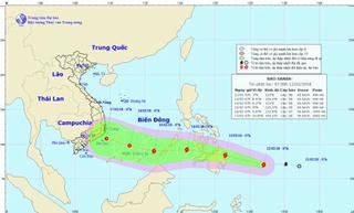 Bão Sanba sẽ vào Biển Đông trong 3 ngày tới