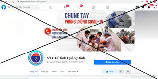 Phát hiện trang Fanpage 'Sở Y tế tỉnh Quảng Bình' giả mạo