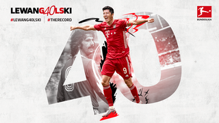 Lewandowski san bằng kỷ lục ghi bàn tồn tại 49 năm của Gerd Mueller