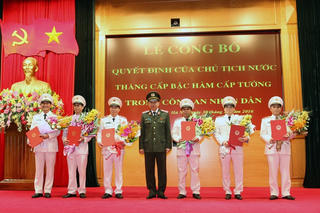 Chủ tịch nước thăng hàm cấp Tướng CAND