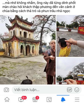 Hải Phòng: Nhà sư đập nhang đang cháy vào tay Phật tử 