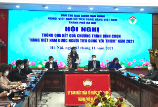 Thông qua kết quả bình chọn 'Hàng Việt Nam được người tiêu dùng Thủ đô yêu thích' năm 2021