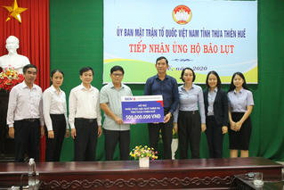 Mặt trận Thừa Thiên-Huế tiếp nhận ủng hộ, tổ chức cứu trợ đồng bào vùng lũ