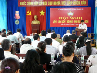 MTTQ tỉnh Đắk Lắk lấy ý kiến góp ý vào Dự thảo Bộ luật Hình sự (sửa đổi)