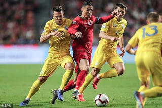 C.Ronaldo gây thất vọng, Bồ Đào Nha chia điểm với Ukraine