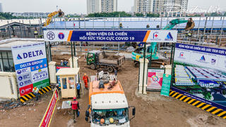Hà Nội: Toàn cảnh xây dựng 'thần tốc' bệnh viện dã chiến ở Hoàng Mai sau hơn chục ngày