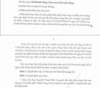 Đà Nẵng: Phạt 2 công ty vi phạm về môi trường trong lĩnh vực công nghiệp