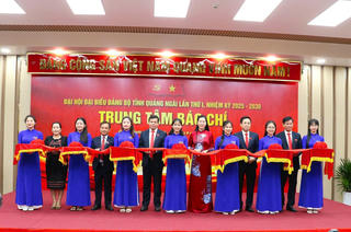 Khai trương Trung tâm báo chí Đại hội đại biểu Đảng bộ tỉnh Quảng Ngãi