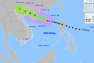 Chiều nay, bão số 11 giật cấp 15, cách đặc khu Hoàng Sa khoảng 330 km