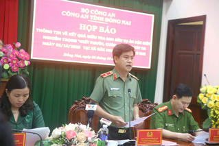 Công an tỉnh Đồng Nai họp báo thông tin về vụ án thanh niên bắn 3 người tử vong, cướp tài sản