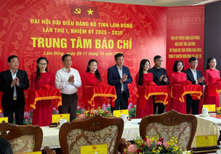 Lâm Đồng: Khai trương Trung tâm báo chí phục vụ Đại hội Đảng bộ tỉnh lần thứ I