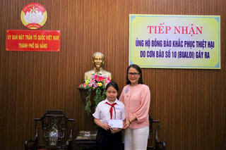 Đà Nẵng: Một học sinh 2 lần ủng hộ gần 50 triệu đồng cho đồng bào vùng thiên tai