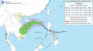 Bão số 12 giật cấp 11, cách đặc khu Hoàng Sa khoảng 540km