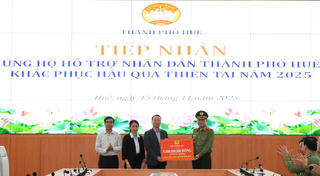 Bộ Công an hỗ trợ TP Huế 5 tỷ đồng khắc phục hậu quả mưa lũ