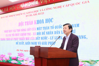 Mặt trận làm nòng cốt để nhân dân làm chủ trong thời kỳ phát triển mới