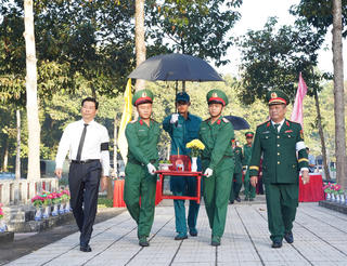 Tây Ninh: Tổ chức lễ truy điệu và an táng 183 hài cốt liệt sĩ