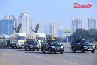 Hình ảnh lực lượng an ninh, dàn khí tài hiện đại tham gia bảo vệ Đại hội XIV