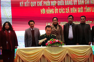 Lai Châu: Bộ đội Biên phòng ký quy chế phối hợp với 11 xã biên giới