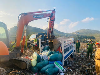 Sơn La tiêu hủy 1,3 tấn nội tạng động vật không rõ nguồn gốc