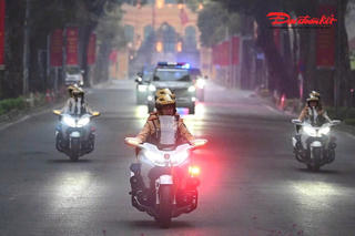 Công an Hà Nội bảo đảm giao thông thông suốt, giữ vững an ninh trật tự phục vụ Đại hội XIV