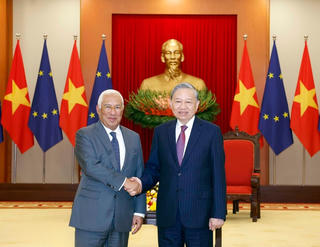 Tổng Bí thư Tô Lâm tiếp Chủ tịch Hội đồng châu Âu António Costa