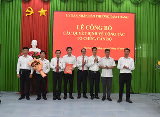 TP Hồ Chí Minh: Công bố các quyết định về công tác cán bộ phường Tam Thắng