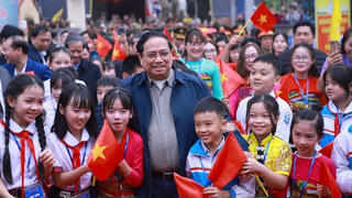 Thủ tướng dự Lễ khởi công dự án Trường tiểu học Cẩm Thạch tại Thanh Hóa