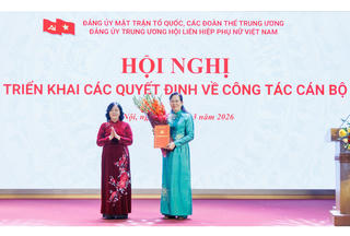 Bà Lê Thị Thủy giữ chức Bí thư Đảng ủy Trung ương Hội Liên hiệp Phụ nữ Việt Nam