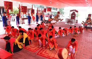 Đặc sắc màn múa lễ chữ ở lễ hội làng Chử Xá