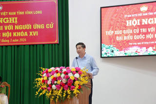 Cử tri Vĩnh Long ấn tượng với chương trình hành động của ứng cử viên Nguyễn Đào Tùng