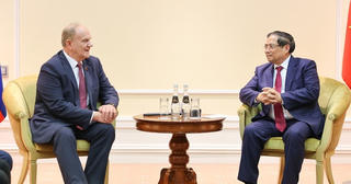 Thủ tướng Phạm Minh Chính tiếp Chủ tịch Đảng Cộng sản Nga