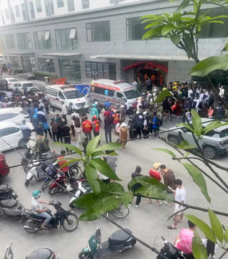 Rời từ tầng cao của chung cư, một phụ nữ tử vong
