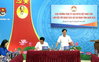 Mặt trận Quảng Trị làm việc với các tổ chức chính trị - xã hội năm 2026
