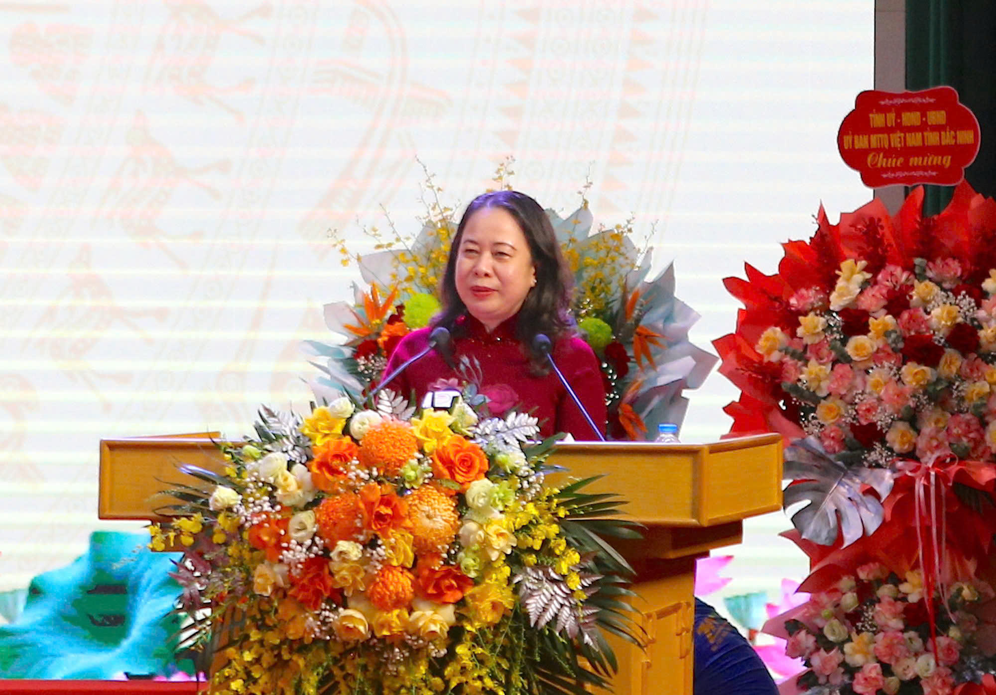 Phó Chủ tịch nước Võ Thị Ánh Xuân phát biểu tại Đại hội. Ảnh: Duy Hưng.