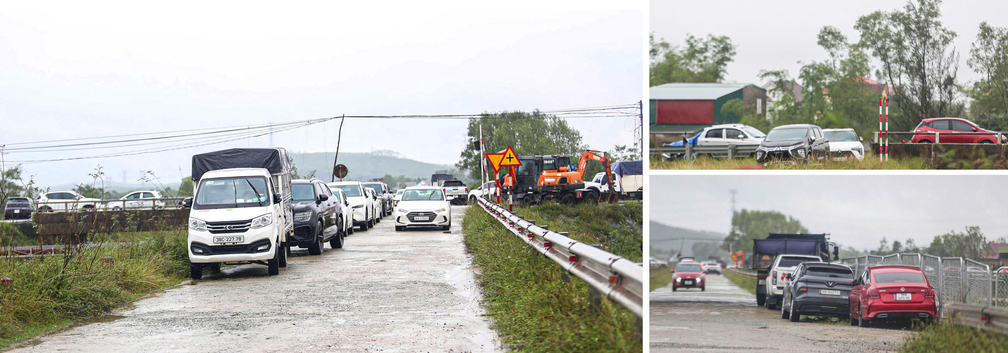 Người dân Hà Tĩnh hối hả đưa xe ô tô, tài sản lên đê tránh lũ