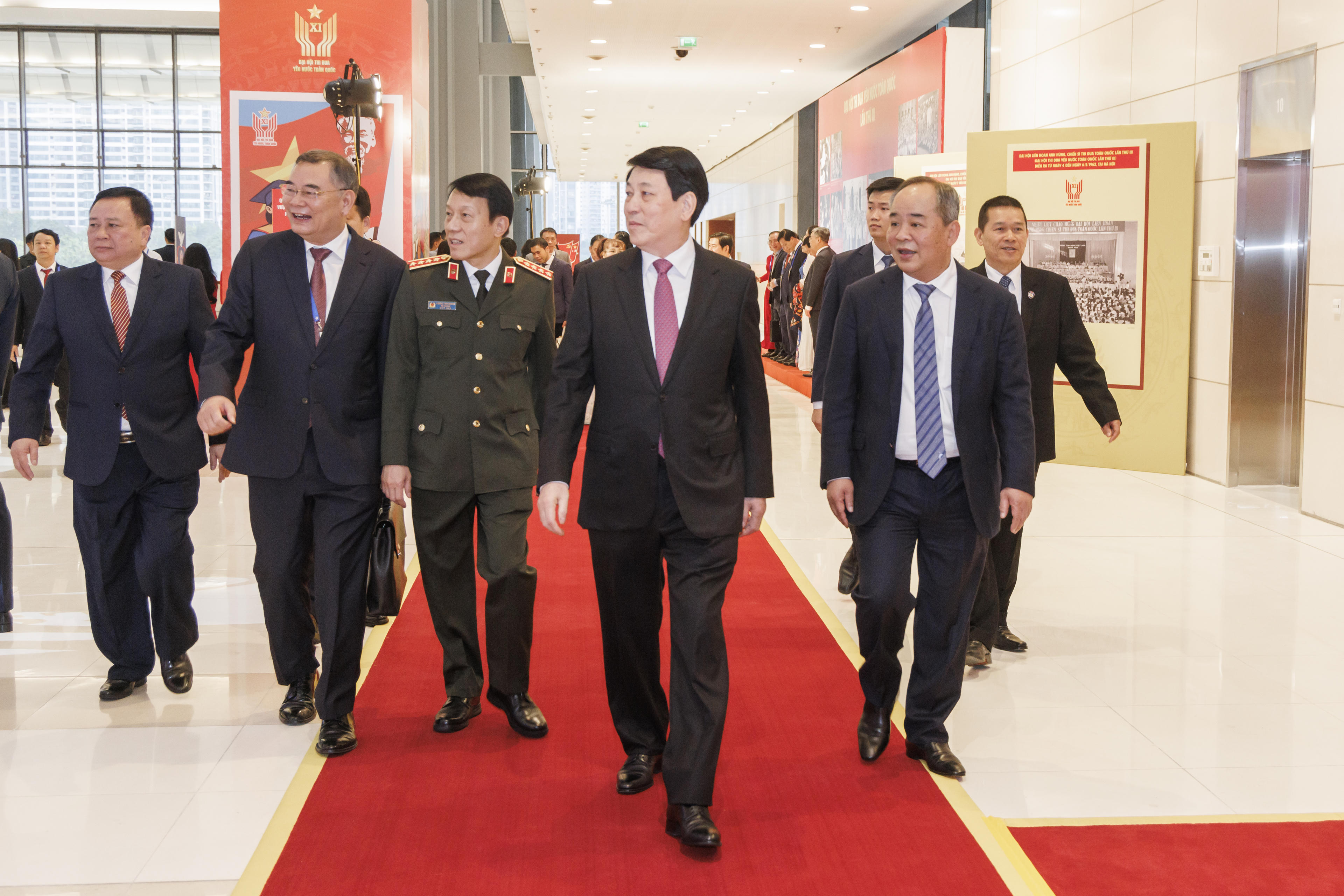 Chủ tịch nước Lương Cường&nbsp;dự khai mạc Đại hội Thi đua yêu nước toàn quốc lần thứ XI. Ảnh: Quang Vinh